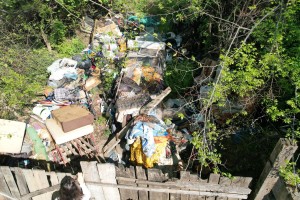 Divlja deponija pored kuća (Ilirska, MZ Dudova šuma)