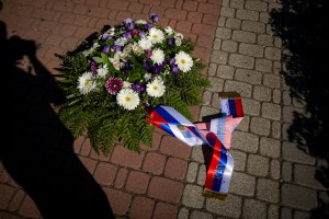 Polaganje venaca na Spomenik žrtvama fašizma