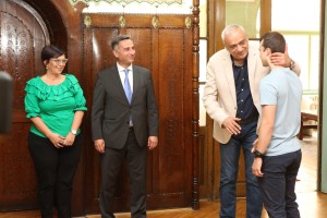 Prijem gradonačelnika Bakića za Aleksu Stevanovića, učenika robotičara