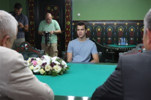 Prijem gradonačelnika Bakića za Aleksu Stevanovića, učenika robotičara