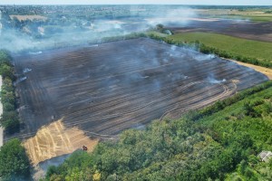 Požar na poljoprivrednom zemljištu  uz Palićki put