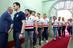 Prijem gradonačelnika Bakića za vaterpolo reprezentaciju Srbije