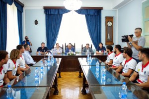 Prijem gradonačelnika Bakića za vaterpolo reprezentaciju Srbije