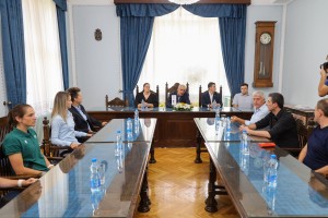 Prijem gradonačelnika Bakića za delegaciju UEFA i ŽFK "Spartak"