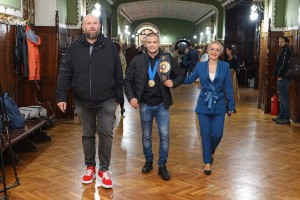 Prijem gradonačelnika Bakića za Sebastijana Nađa, rvača Spartaka