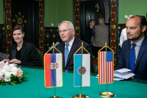 Prijem predsednika Skupštine Balinta Pastora za američkog ambasadora Kristofera Hila