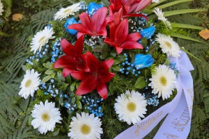 Polaganje venaca na Puškinovom trgu povodom Dana oslobođenja Subotice