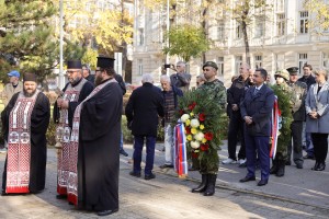 Polaganje venaca na Puškinovom trgu povodom Dana oslobođenja Subotice