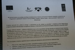 Predstavljanje aktivnosti na projektu "Zdrava majka-zdrava porodica"