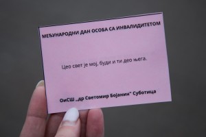Obeležavanje Međunarodnog dana osoba sa invaliditetom