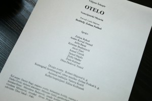 Najava premijere Drame na mađarskom jeziku "Otelo"