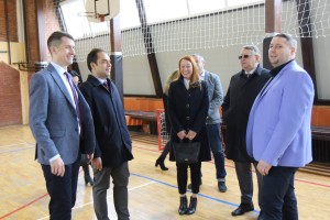 Obilazak fiskulturne sale u OŠ "Hunjadi Janoš" u Čantaviru povodom nedavnih investicija