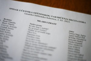 Opštinska smotra recitatora "Pesniče naroda mog"