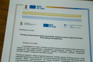 Trening za Nacionalne savete na temu organizacionog i finansijskog menadžmenta