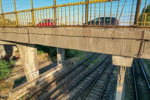 Majšanski most - oštećenja na nosećim stubovima