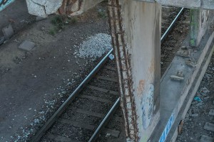 Majšanski most - oštećenja na nosećim stubovima