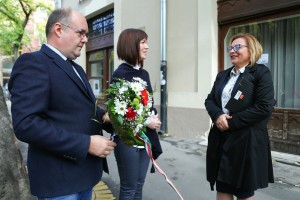 Postavljanje spomen ploče Erneu Lanjiu