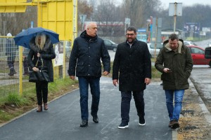 Obilazak završnih radova na novoizgrađenoj biciklističkoj stazi koja povezuje centar i Industrijsku zonu