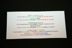 Najava dečjeg festivala muzike i pokreta „Palićke notice“
