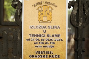 Otvaranje izložbe slika od slame udruženja slamarki "Lusa"