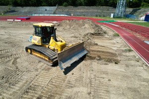 Postavljanje hibridne podloge na glavnom terenu Gradskog stadiona
