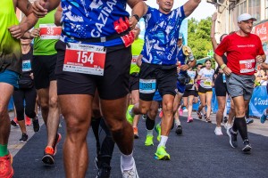 7. Subotički polumaraton - početak trke i trkači