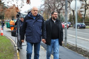 Gradonačelnik obišao završne radove na rekostrukcji biciklističke staze na Segedinskom putu