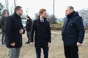 Polaganje kamen temeljca za izgradnju pogona fabrike "Feller"