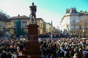 Protest u centru Subotice (24. januar 2025.)
