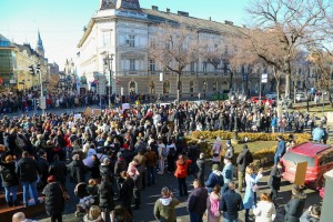 Protest u centru Subotice (24. januar 2025.)