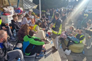 Studenti VTŠ u blokadi - protest ispred obrazovne ustanove
