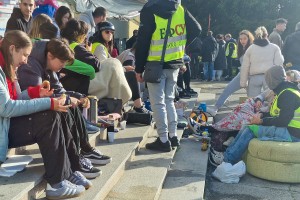 Studenti VTŠ u blokadi - protest ispred obrazovne ustanove