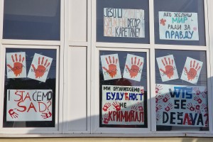 Studenti VTŠ u blokadi - protest ispred obrazovne ustanove