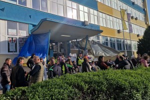 Studenti VTŠ u blokadi - protest ispred obrazovne ustanove