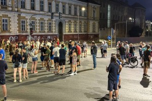 Blokada raskrsnice kod hotela Patria