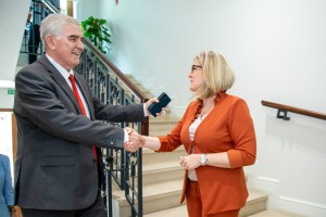 Prijem u Hrvatskom nacionalno veću za ministra Dema Berišu