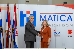 Prijem u Hrvatskom nacionalno veću za ministra Dema Berišu