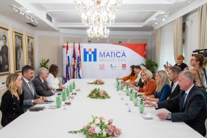 Prijem u Hrvatskom nacionalno veću za ministra Dema Berišu