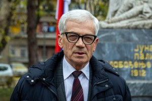 Pomen i polaganje venaca na spomenik palim junacima u oslobodilačkim ratovima 1912-1918