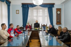 Prijem za prvake Srbije u boksu i prvaka sveta u bodi bildingu