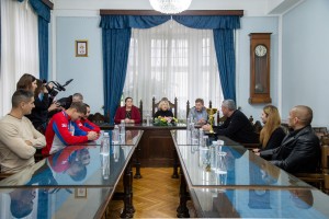 Prijem za prvake Srbije u boksu i prvaka sveta u bodi bildingu