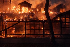 Zgarište restorana "Mala gostiona" nakon požara