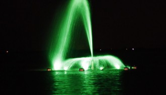 Fotografije nove fontane na jezeru Palić