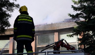 Požar u bivšoj zgradi Radio Subotice