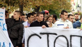 Protestna šetnja studenata u Subotici