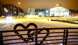 Snežno bela noć u Subotici