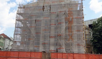 Zgrada Narodnog pozorišta u izgradnji