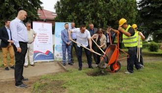 Polaganje kamen temeljca novog objekta pri Domu "Kolevka"