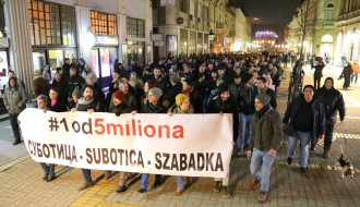Protest "#1od5miliona" u Subotici
