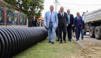 Obilazak radova na izgradnji kanalizacije u delu Mačvanske ulice